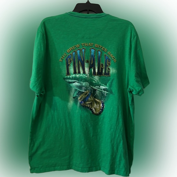 Mens Ocean and Coast shark t-shirt green XL - Picture 1 of 4